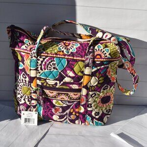 Plum Crazy Villange Tote With Accessories